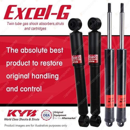 Front + Rear KYB EXCEL-G Shock Absorbers for SMART Fortwo 15 0.7 I3 RWD All