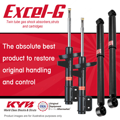 Front + Rear KYB EXCEL-G Shock Absorbers for SUBARU GL AN4 EA82 1.8 F4 FWD Auto