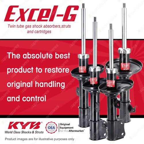 Front + Rear KYB EXCEL-G Shock Absorbers for SUZUKI Liana RA51 RC51 I4 FWD