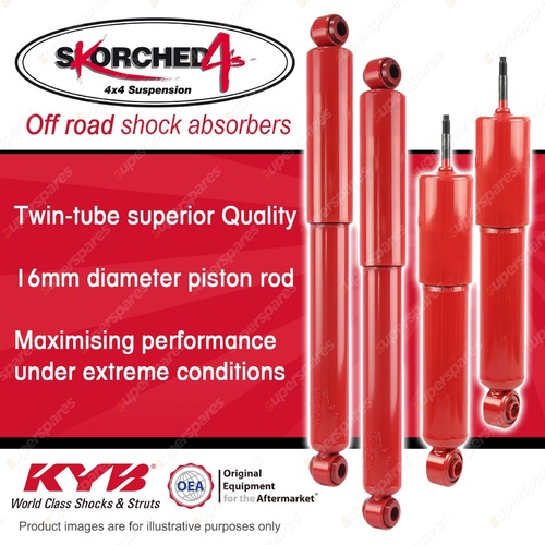 F + R KYB SKORCHED 4'S HD 4WD Shock Absorbers for TOYOTA 4 Runner LN61 YN63