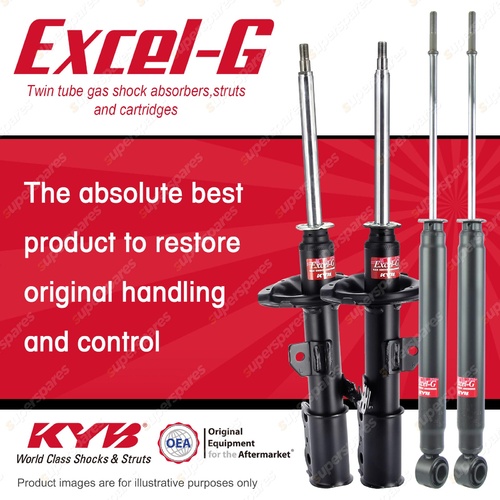 Front + Rear KYB EXCEL-G Shock Absorbers for TOYOTA Avensis ACM21R 2AZFE 2.4 I4