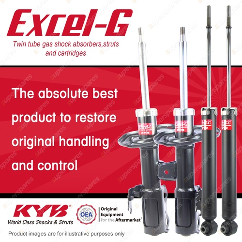 Front + Rear KYB EXCEL-G Shock Absorbers for TOYOTA Corolla ZRE182R 2ZRFE 1.8 I4