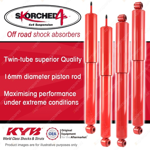 Front + Rear KYB SKORCHED 4'S 4WD Shocks for TOYOTA Landcruiser FJ60 HJ60 FJ62