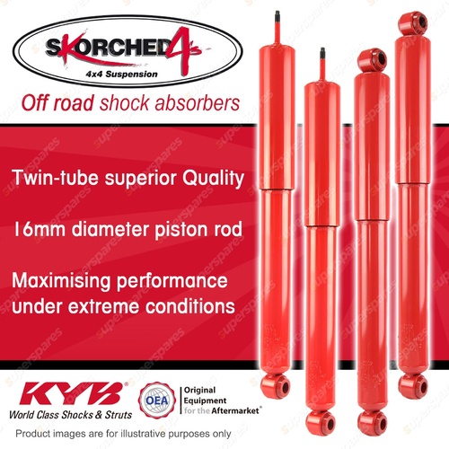 F + R KYB SKORCHED 4'S 4WD Shocks for TOYOTA Landcruiser HJ75 FJ75 HZJ75 FZJ75