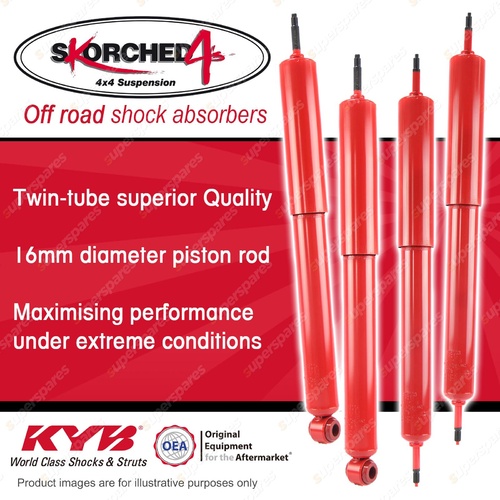 F + R KYB SKORCHED 4'S 4WD Shocks for TOYOTA Landcruiser 80 105 Series Wagon