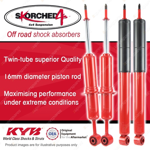 F + R KYB SKORCHED 4'S HD 4WD Shocks for TOYOTA Landcruiser Prado GRJ150 KDJ150