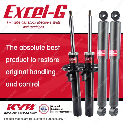 Front + Rear KYB EXCEL-G Shock Absorbers for VOLKSWAGEN Caddy 2K 22mm Piston Rod