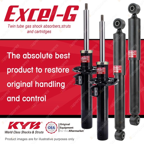 Front + Rear KYB EXCEL-G Shock Absorbers for VOLKSWAGEN Caddy 2K I4 FWD Wagon