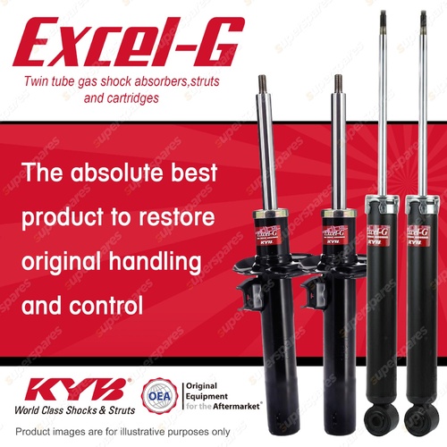 Front + Rear KYB EXCEL-G Shock Absorbers for VOLKSWAGEN Eos 1F I4 DT4 FWD