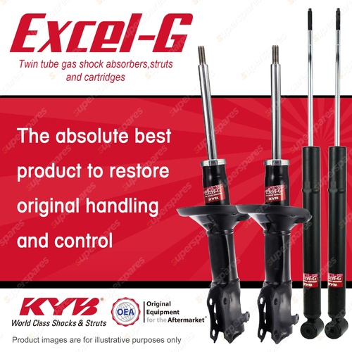 Front + Rear KYB EXCEL-G Shock Absorbers for VOLKSWAGEN Golf MkII MkIII Hatch