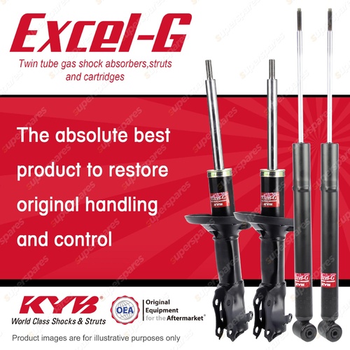 Front + Rear KYB EXCEL-G Shock Absorbers for VOLKSWAGEN Golf MkIII FWD Hatch