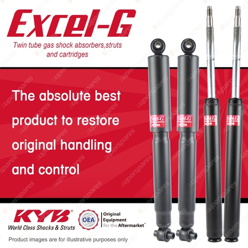 Front + Rear KYB EXCEL-G Shock Absorbers for VOLVO 740 I4 RWD All