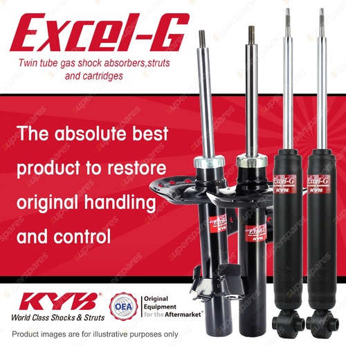 Front + Rear KYB EXCEL-G Shock Absorbers for VOLVO XC70 DT5 I6 AWD Wagon