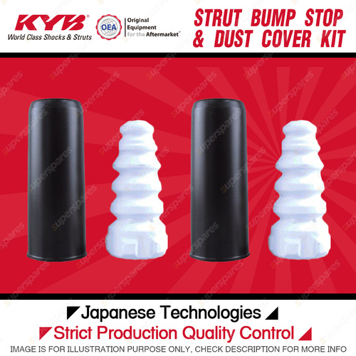 2x Rear KYB Bump Stop + Dust Cover Kit for Audi Q3 8U FWD SUV 2012-on