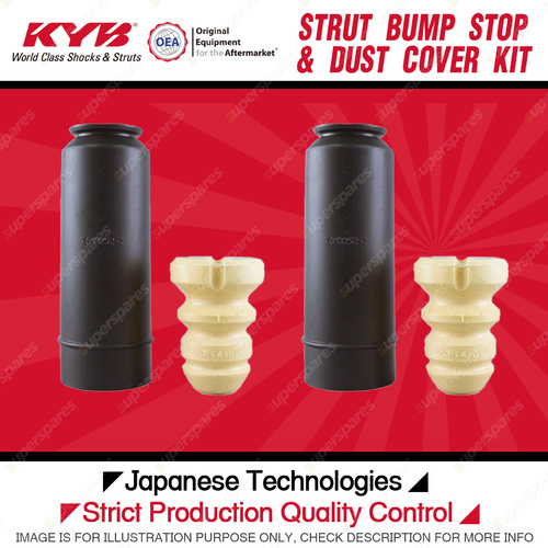 2 Rear KYB Strut Bump Stop + Dust Cover Kits for BMW 320 323 325 330 335 E91 E93