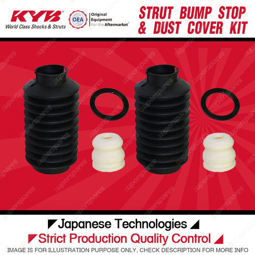 2x Rear KYB Strut Bump Stops + Dust Covers Kit for Hyundai Excel X3 94-00