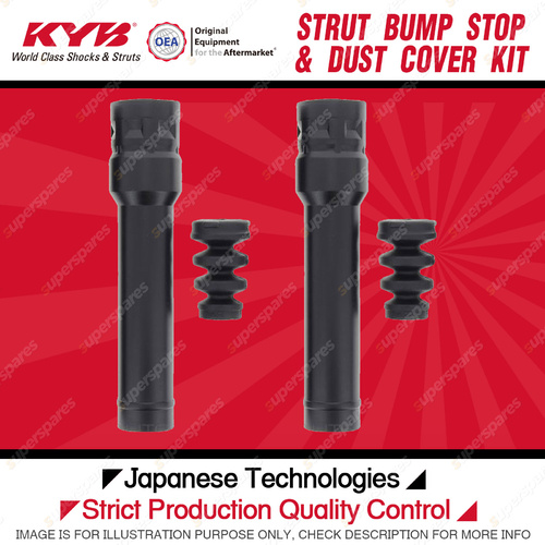 2x Rear KYB Strut Bump Stops + Dust Covers Kit for Smart Forfour FWD 04-07