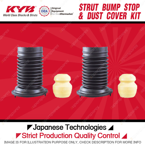 2x Front KYB Strut Bump Stops + Dust Covers Kit for Daewoo Kalos T200 03-04