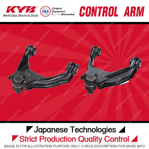 2 Pcs KYB Front Upper LH+RH Control Arms for Mitsubishi Triton MN 2.5L 4WD 09-15