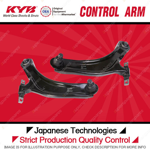 2 x KYB Front Lower LH+RH Control Arms for Nissan Dualis J10 2.0L FWD SUV 09-16