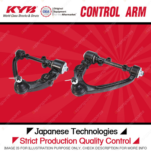 2x KYB Front Upper LH+RH Control Arms for Toyota Hiace KDH201R TRH201R 2.7L 3.0L