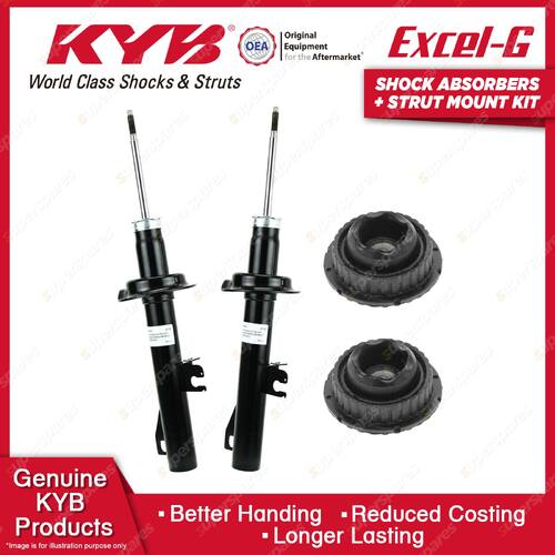 2 Front KYB Shock Absorbers + Strut Mount Kit for Alfa Romeo 166 936 Sedan 99-04