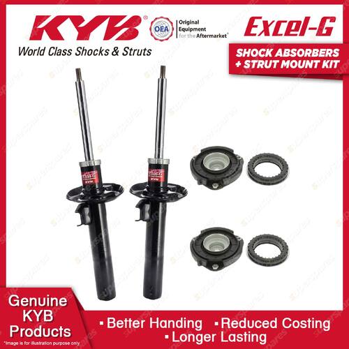 Pair Front KYB Shock Absorbers + Strut Mount Kit for Audi A3 8P All Styles 04-13