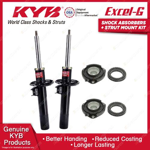 Pair Front KYB Shock Absorbers Strut Top Mount Kit for Audi A3 8P Quattro 05-13