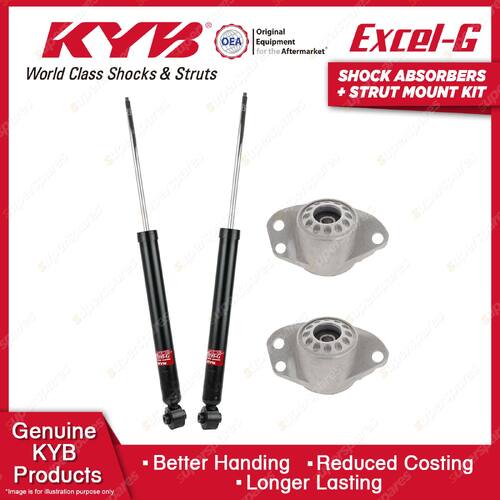 2 Rear KYB Shock Absorbers + Strut Top Mount Kit for Audi A1 8X TFSI TDI 10-ON