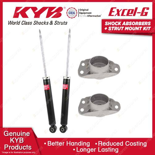 Rear KYB Shock Absorbers + Round Strut Mount Kit for Audi A3 8P All Styles 05-13