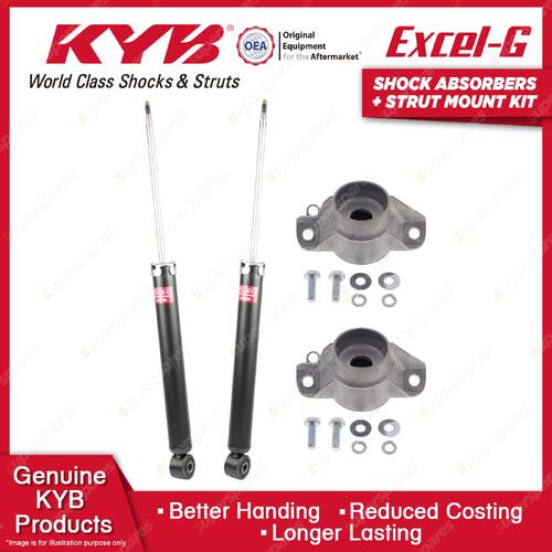 Pair Rear KYB Shock Absorbers + Strut Mount Kit for Audi A5 S5 8T TFSI TDI 10-17