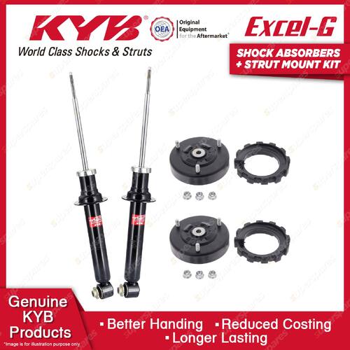 Rear KYB Shock Absorbers + Strut Mount Kit for BMW 520 523 525 528 530 E39 96-03