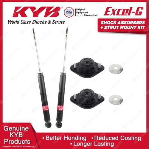 2 Rear KYB Shock Absorbers + Strut Top Mount Kit for BMW 3 Series E36 94-01