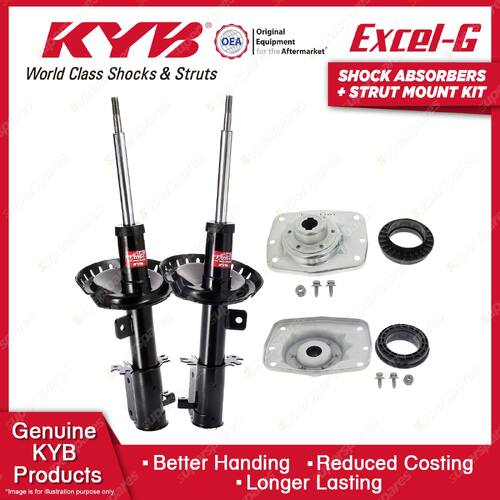 2x Front KYB Shock Absorbers + Strut Mount Kit for Citroen Dispatch Van 07-08