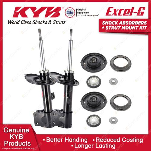 Pair Front KYB Shock Absorbers Strut Mount Kit for Citroen C4 B7 Hatchback 11-ON