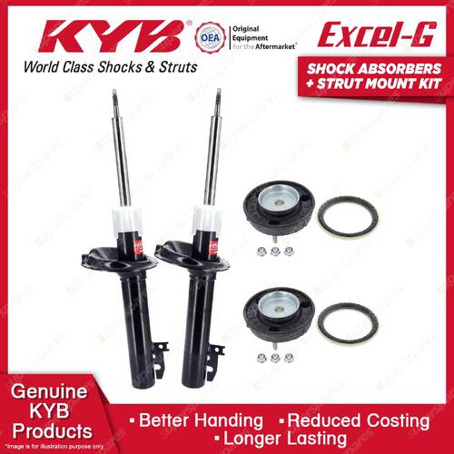 Pair Front KYB Shock Absorbers Strut Mount Kit for Ford Transit VH VJ 2.4 00-06