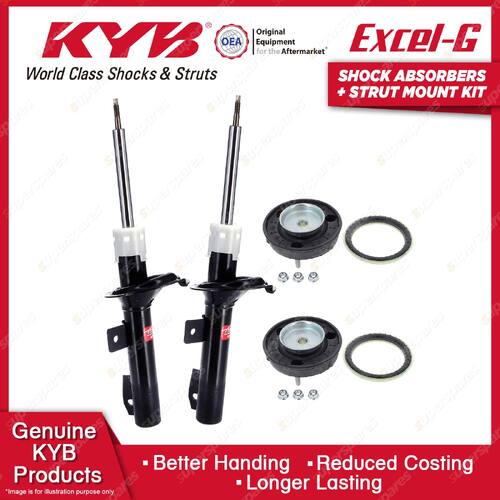 Pair Front KYB Shock Absorbers Strut Mount Kit for Ford Transit VH VJ 2.3 00-06