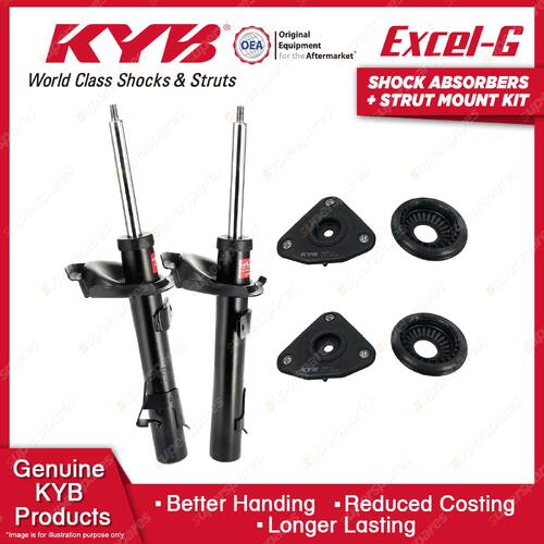 2x Front KYB Shock Absorbers Strut Mount Kit for Ford Kuga TE Duratec SUV 12-13