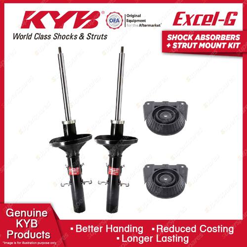 Pair Rear KYB Shock Absorbers Strut Top Mount Kit for Ford Mondeo HC HD HE 96-00