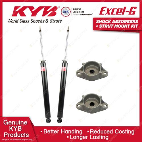 Pair Rear KYB Shock Absorbers Strut Mount Kit for Ford Focus LW All Styles 11-15