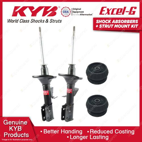 2 Front KYB Shock Absorbers + Strut Mount Kit for Holden Commodore One Tonner VY