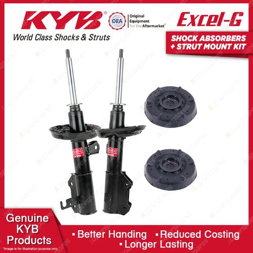 2x Front KYB Shock Absorbers + Strut Mount Kit for Holden Cruze JH 11-12