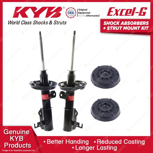 Pair Front KYB Shock Absorbers Strut Top Mount Kit for Holden Cruze JG JH 09-16