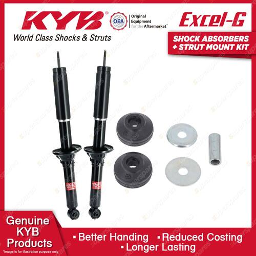 2x Rear KYB Shock Absorbers + Strut Mount Kit for Honda CRV RD1 4WD SUV 97-01