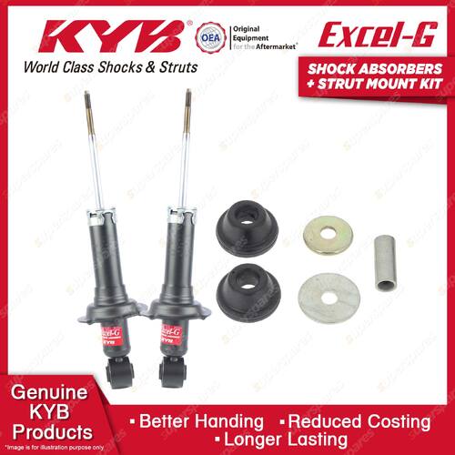 2x Rear KYB Shock Absorbers + Strut Mount Kit for Honda CRV RD7 K24A1 SUV 05-07