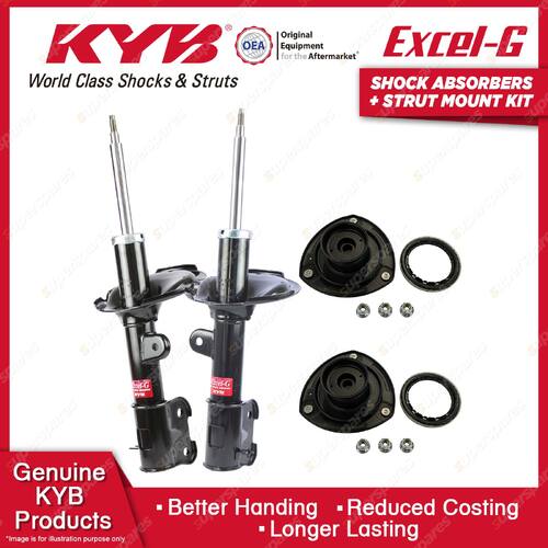 2 Front KYB Shock Absorbers Strut Mount Kit for Hyundai Santa Fe CM Wagon 06-09