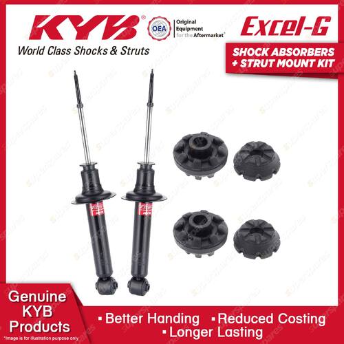 2 Rear KYB Shock Absorbers Strut Mount Kit for Hyundai Sonata Y3 FWD Sedan 93-98