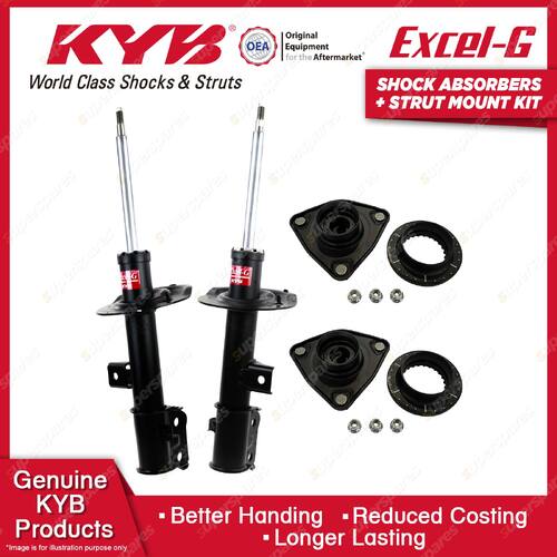 Pair Front KYB Shock Absorbers Strut Mount Kit for Kia Sportage SL AWD SUV 10-13