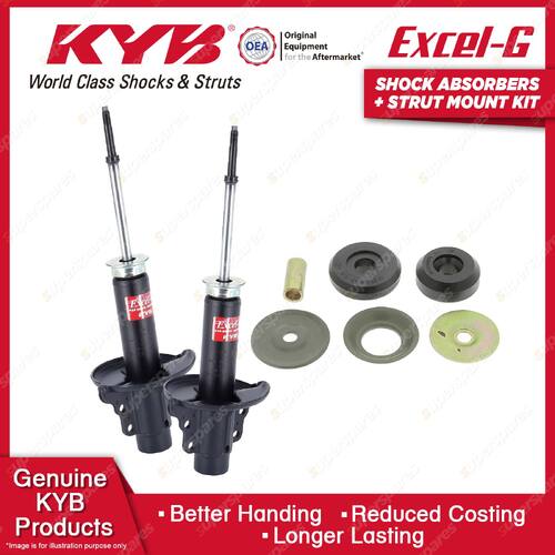 2x Front KYB Shock Absorbers Strut Mount Kit for Kia Sportage JA553 FE SUV 96-99