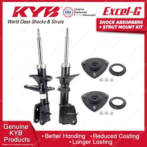 2 Front KYB Shock Absorbers Strut Mount Kit for Land Rover Freelander SUV 00-07